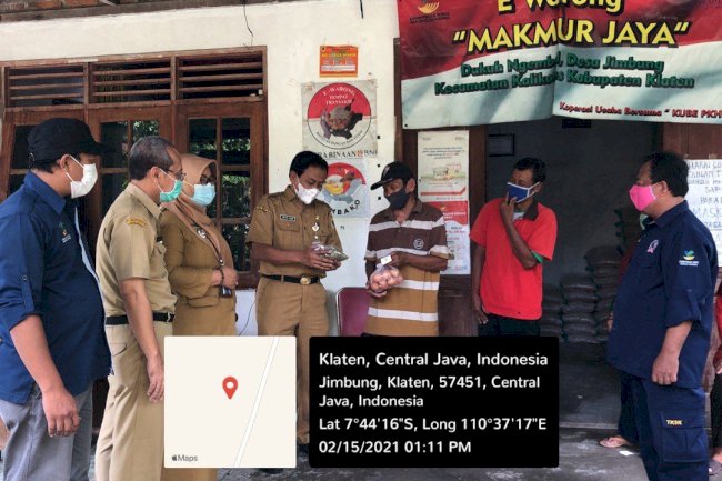 Dissosp3akb lakukan  Monitoring Penyaluran BPNT di E-Warong Kalikotes