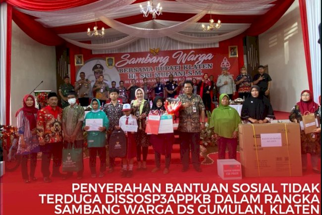Penyerahan Bantuan Sosial dalam rangka Sambang Warga Ds.Gumulan, Klaten Tengah