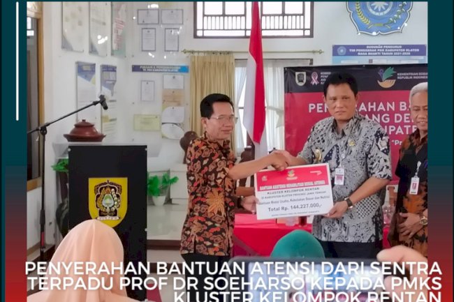 Penyerahan Bantuan Asistensi Rehabilitasi Sosial (ATENSI) dari Sentra Terpadu Prof. Dr. Soeharso Surakarta