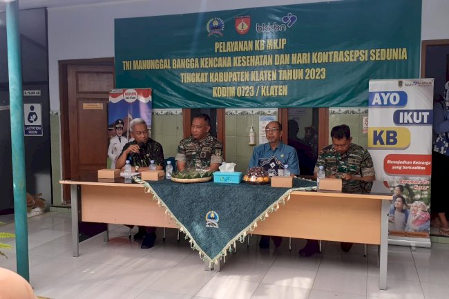 Kegiatan Pelayanan KB MKJP TNI Manunggal Bangga Kencana Kesehatan dan Hari Kontrasepsi Sedunia