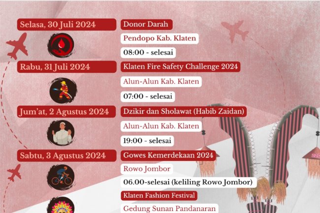 Rangkaian Kegiatan Hari Jadi Kabupaten Klaten ke 220