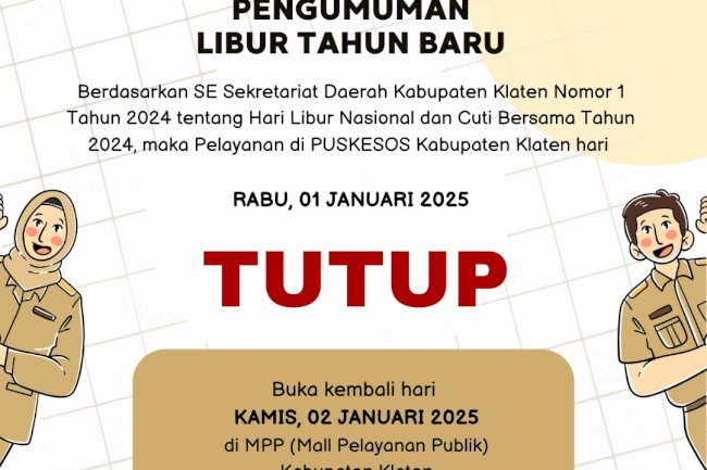 PENGUMUMAN LIBUR TAHUN BARU