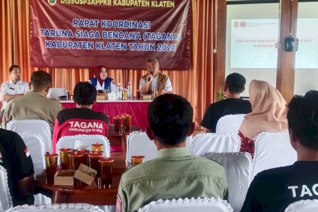 Rapat koordinasi TAGANA kesiapsiagaan menghadapi bencana hidrometeorologi di Kabupaten Klaten