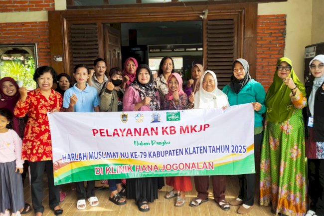 Pelayanan KB MKJP dalam Rangka Harlah Muslimat NU ke-79 Kabupaten Klaten di Klinik Hana Jogonalan