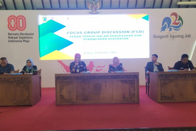 DINSOSP3APPKB Klaten Gelar FGD Peran TPPKSP dalam Pencegahan Kekerasan terhadap Anak