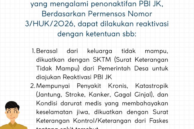Informasi mengenai Penonaktifan PBI JK
