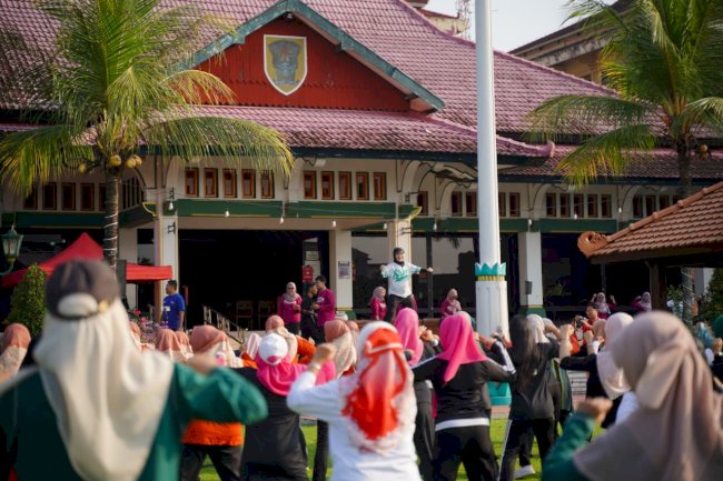 Senam Bersama Organisasi Wanita Kabupaten Klaten