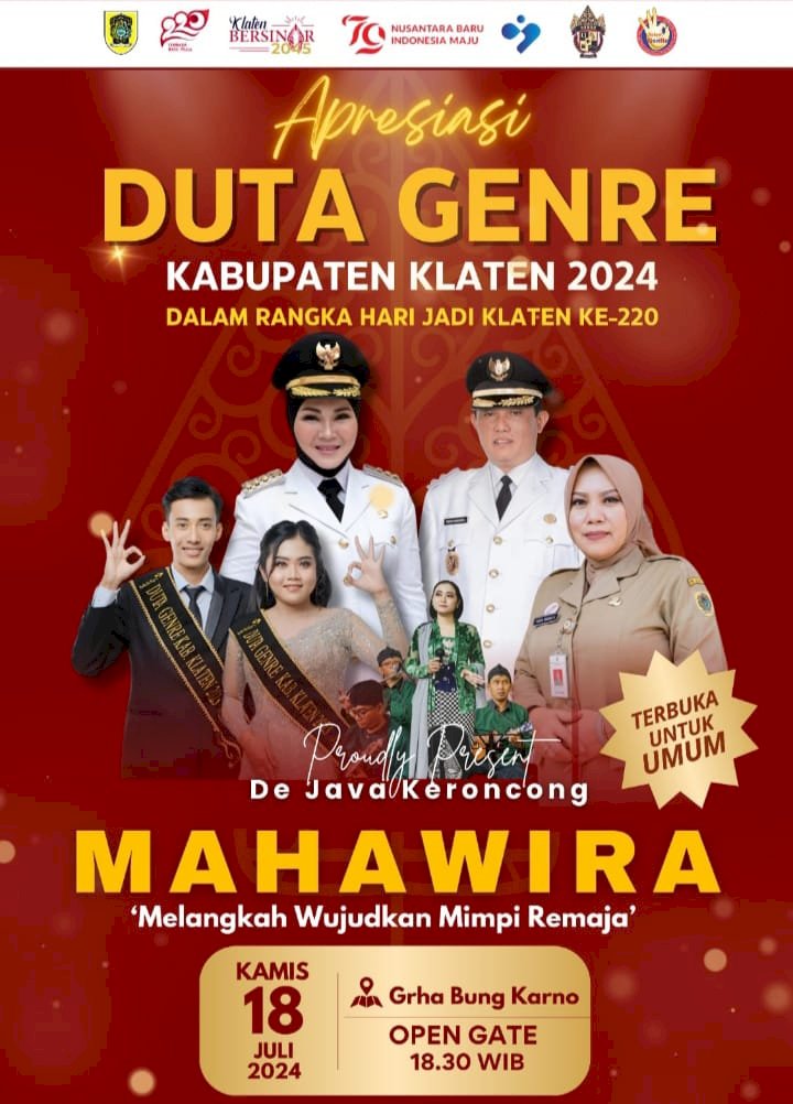 Apresiasi "DUTA GENRE" Kabupaten Klaten Tahun 2024