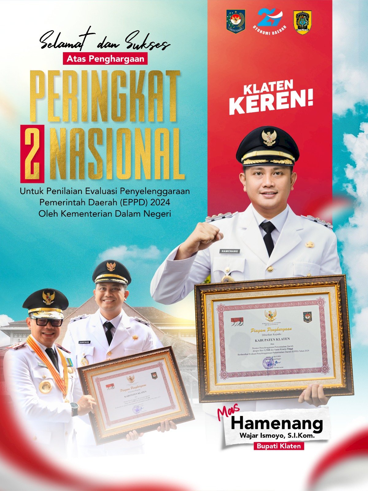 SELAMAT DAN SUKSES ATAS PENGHARGAAN PERINGKAT 2 NASIONAL PENILAIAN EPP 2024