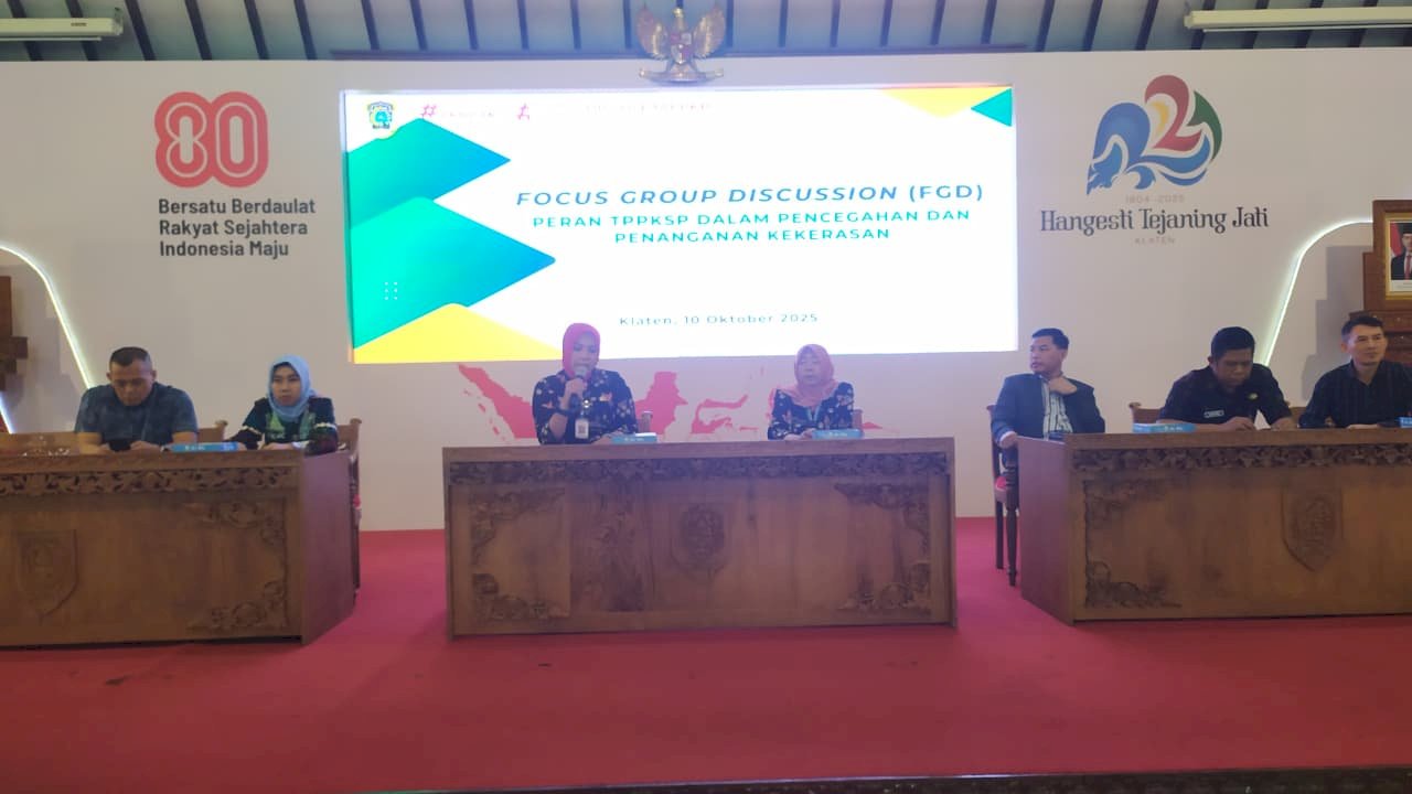 DINSOSP3APPKB Klaten Gelar FGD Peran TPPKSP dalam Pencegahan Kekerasan terhadap Anak