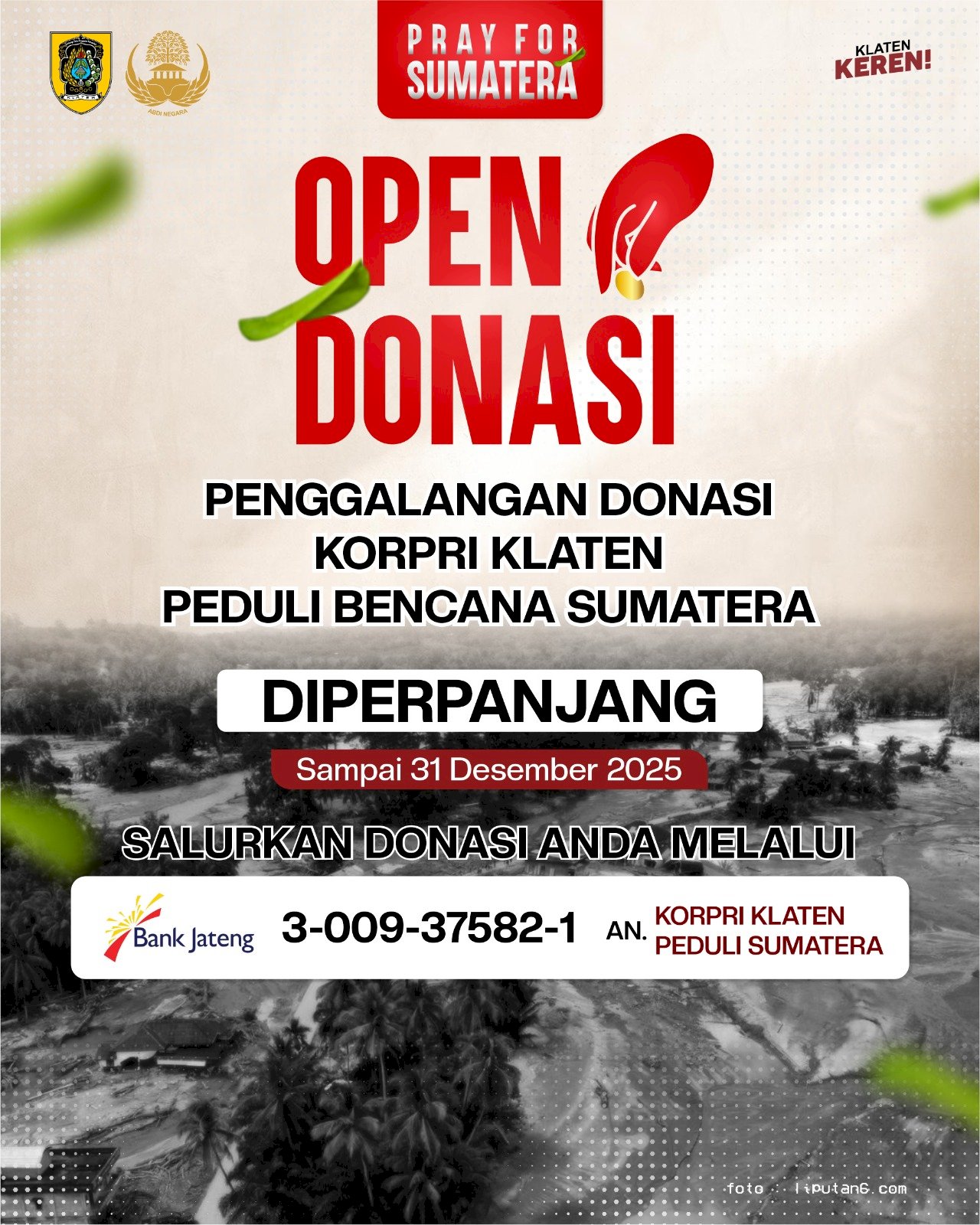 Penggalangan Donasi Korpri Klaten Peduli Bencana Sumatra