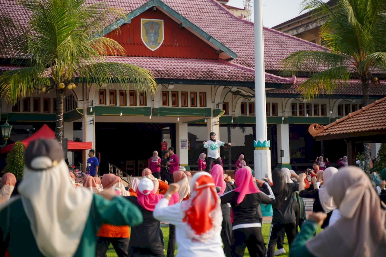 Senam Bersama Organisasi Wanita Kabupaten Klaten