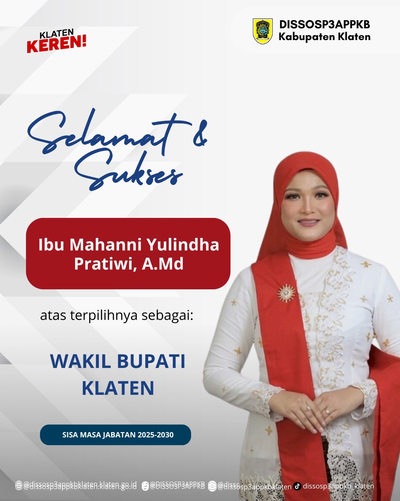Selamat dan Sukses atas terpilih sebagai Wakil Bupati Klaten